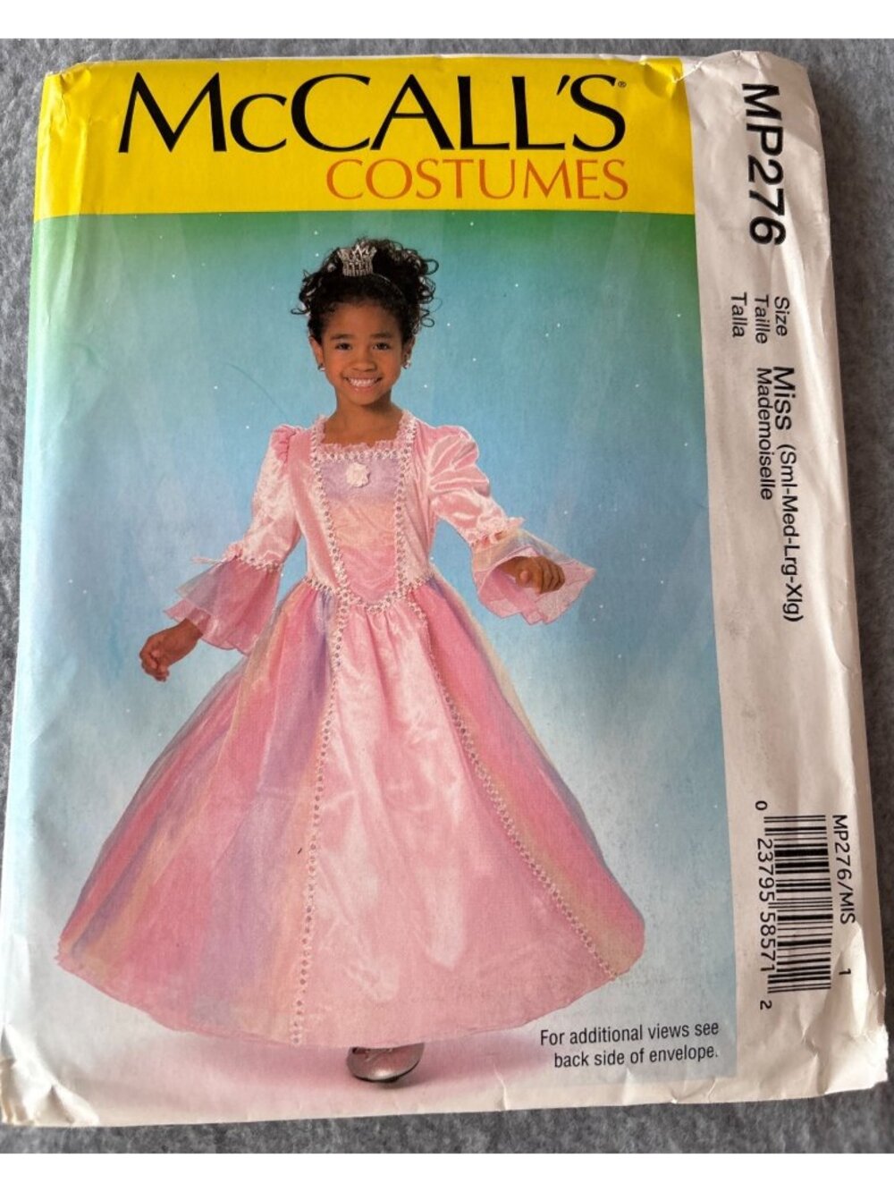 McCalls Costumes MP276 Sewing Pattern Girl Princess Ballgown Size S M L XL Uncut